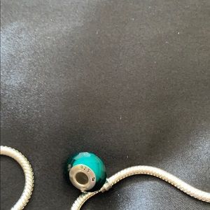 925 sterling silver aqua blue charm